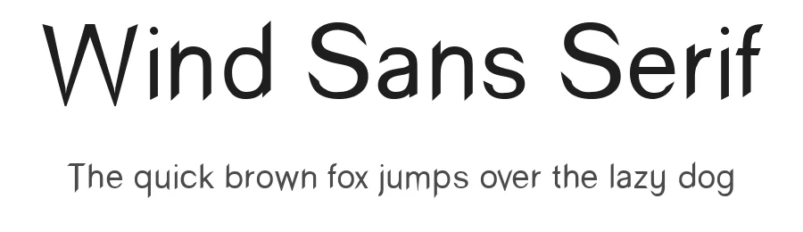 Wind Sans Serif by Typeface Florence — Sans Serif Font