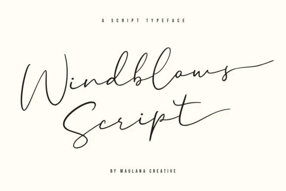 Windblows Script Font by Maulana Creative — Wedding Font