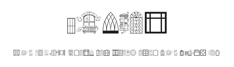 Window by Woodcutter β Dingbats Font