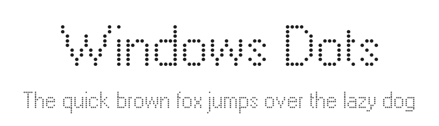 Windows Dots by Levi Szekeres — Display Font