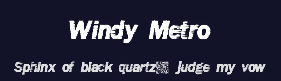 Windy Metro by Xerographer Fonts — Decorative Font — thumbnail 2