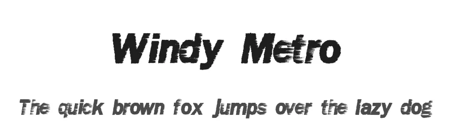 Windy Metro by Xerographer Fonts — Decorative Font