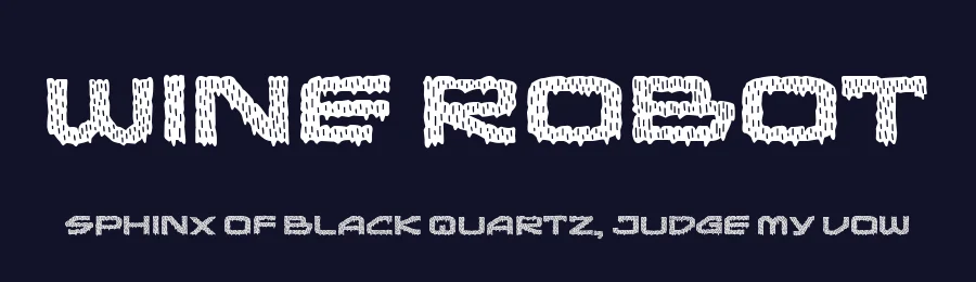 Wine Robot by Woodcutter — Decorative Font — thumbnail 2