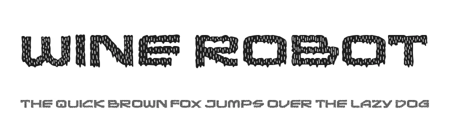 Wine Robot by Woodcutter — Decorative Font