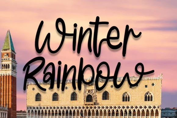 Winter Rainbow Font by FL Space — Script Handwritten Font