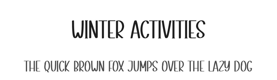 Winter Activities