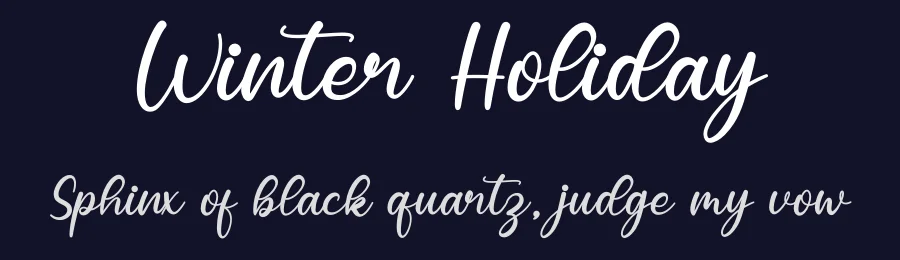 Winter Holiday by Nirmala Creative — Script Handwritten Font — thumbnail 2