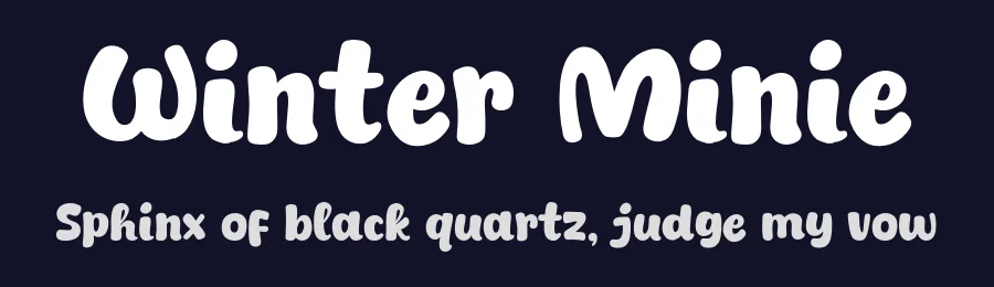 Winter Minie by Khurasan — Decorative Font — thumbnail 2