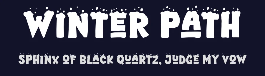 Winter Path by Khurasan — Decorative Font — thumbnail 2