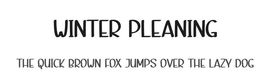 Winter Pleaning