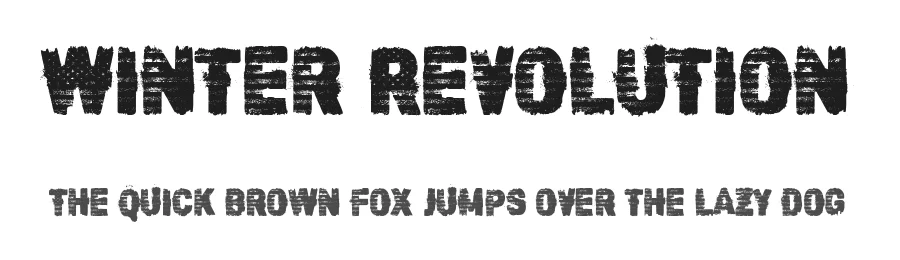 Winter Revolution by Woodcutter — Decorative Font