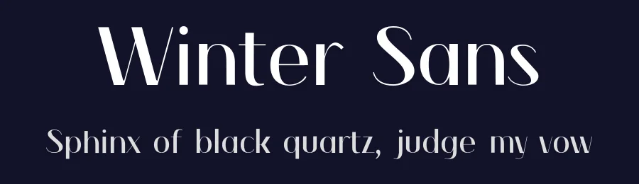 Winter Sans by Geronimo Font Studios — Sans Serif Font — thumbnail 2