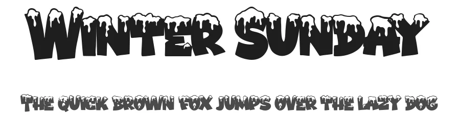 Winter Sunday by Blankids — Decorative Font
