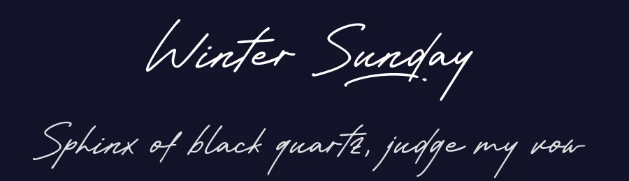 Winter Sunday by Khurasan — Script Handwritten Font — thumbnail 2