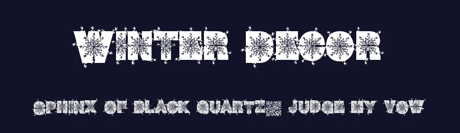 Winter Decor by Xerographer Fonts — Decorative Font — thumbnail 2
