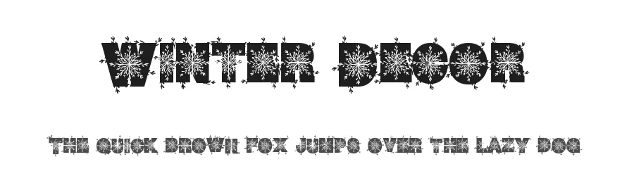 Winter Decor by Xerographer Fonts — Decorative Font