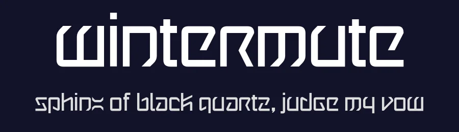 Wintermute by Typodermic Fonts — Display Font — thumbnail 2