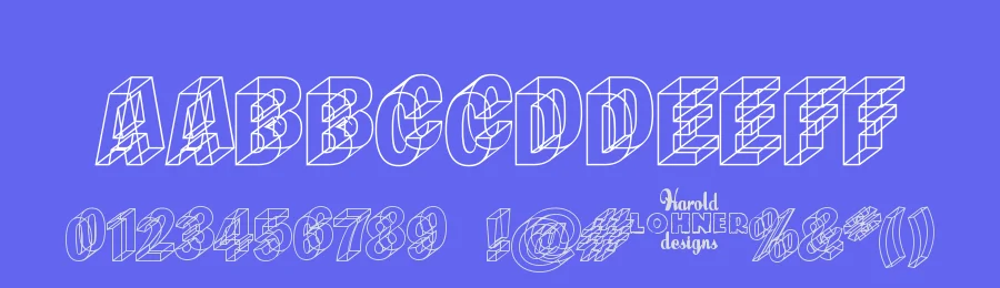 Wireframe by Harold's Fonts — Decorative Font — thumbnail 3