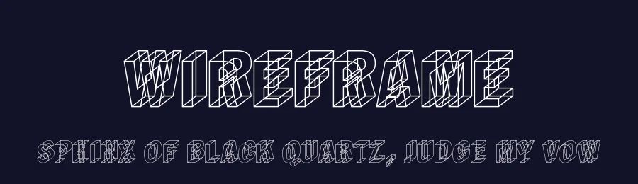 Wireframe by Harold's Fonts — Decorative Font — thumbnail 2