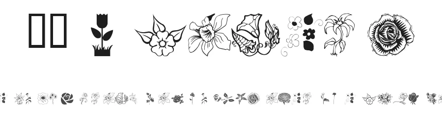 WM Flowers by WillyMac — Dingbats Font