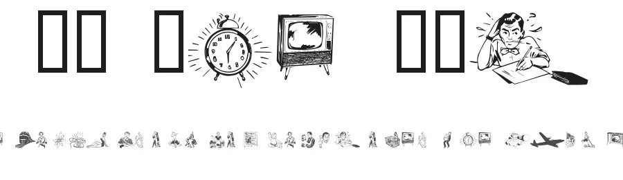 WM The 50s by WillyMac — Dingbats Font