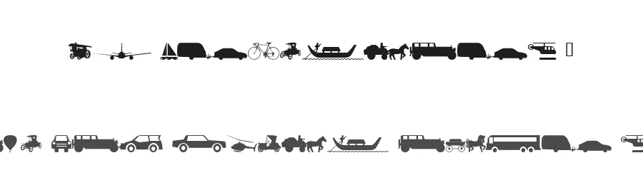 WM Transport 1 by WillyMac — Dingbats Font