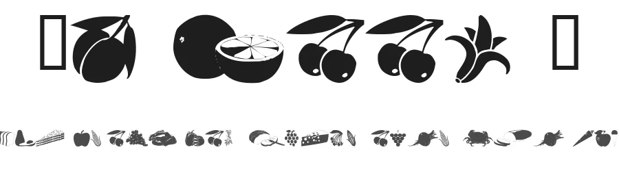 WM Food 1 by WillyMac — Dingbats Font