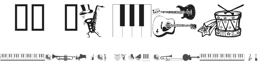 WM Music by WillyMac — Dingbats Font