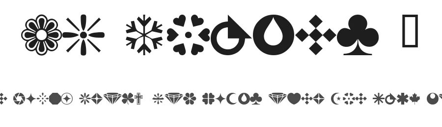 WM Shapes 1 by WillyMac — Dingbats Font