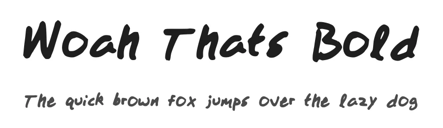 Woah Thats Bold