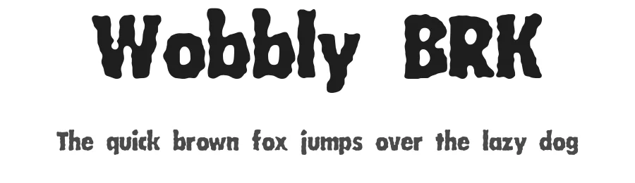 Wobbly BRK by Ænigma — Decorative Font