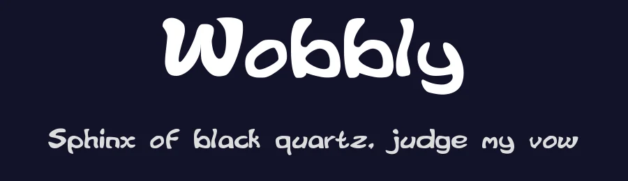 Wobbly by Pete Mannix — Decorative Font — thumbnail 2