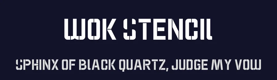 Wok Stencil by qtypography — Decorative Font — thumbnail 2