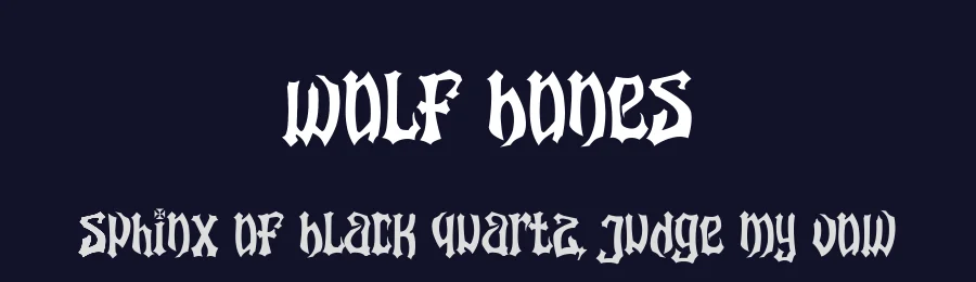 Wolf Bones by Solv Vast — Blackletter Font — thumbnail 2