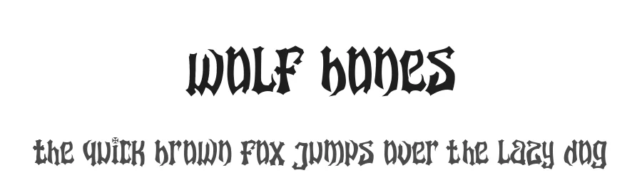 Wolf Bones by Solv Vast β Blackletter Font