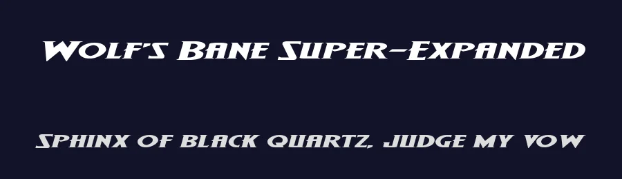 Wolf's Bane Super-Expanded by Iconian Fonts — Decorative Font — thumbnail 2