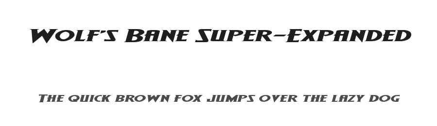 Wolf's Bane Super-Expanded by Iconian Fonts — Decorative Font