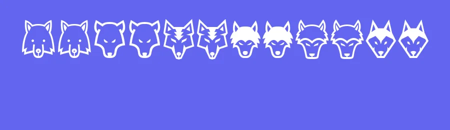 Wolves by Vladimir Nikolic — Dingbats Font — thumbnail 3