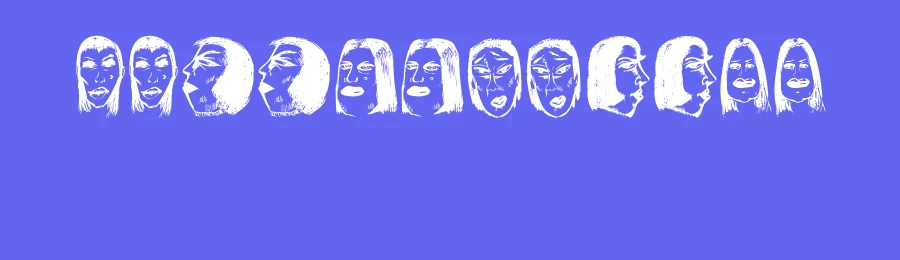 Women Heads by Vladimir Nikolic — Dingbats Font — thumbnail 3