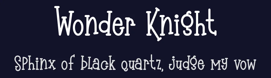 Wonder Knight by Almarkhatype — Decorative Font — thumbnail 2