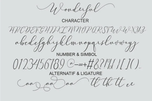 Wonderful Font by AzzamStudio by AzzamStudio — Script Handwritten Font — thumbnail 3