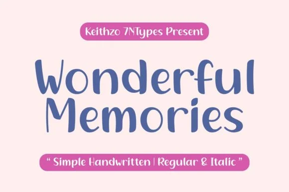 Wonderful Memories Font by Keithzo (7NTypes) — Script Handwritten Font