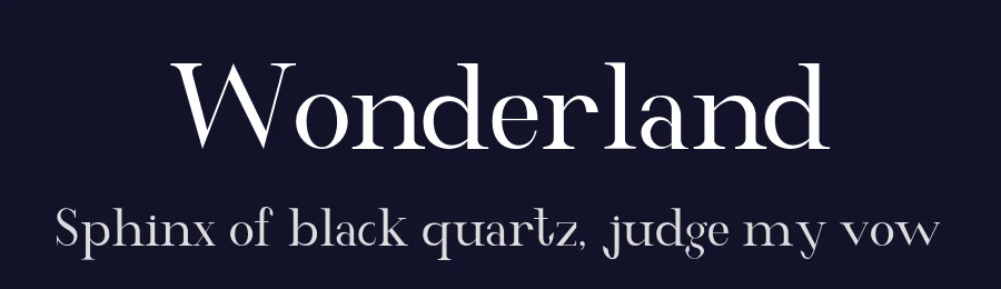 Wonderland by jully1780 — Serif Font — thumbnail 2