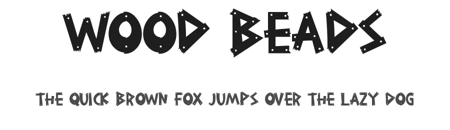 Wood Beads by RaisProject — Decorative Font