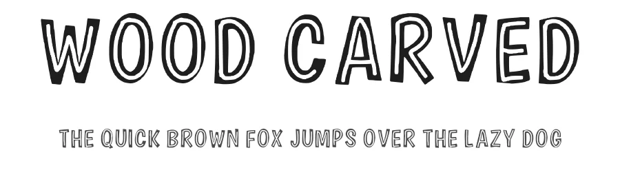 Wood Carved by Tobit Pratheep — Decorative Font