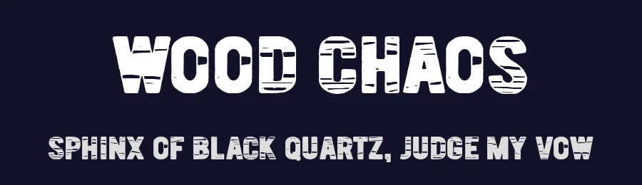 Wood Chaos by Woodcutter — Decorative Font — thumbnail 2