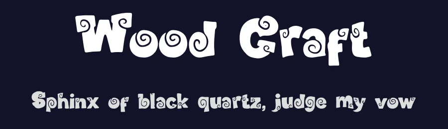 Wood Craft by Rometheme Std — Decorative Font — thumbnail 2