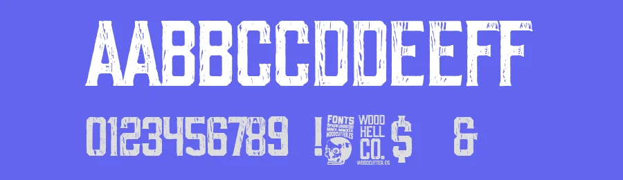 Wood Hell Company by Woodcutter — Decorative Font — thumbnail 3