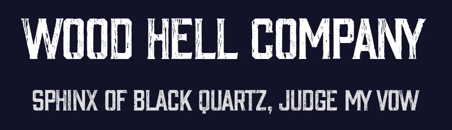 Wood Hell Company by Woodcutter — Decorative Font — thumbnail 2