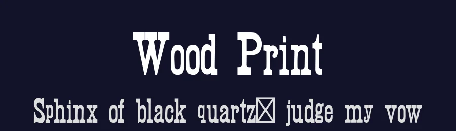 Wood Print by Elo  Marc — Decorative Font — thumbnail 2